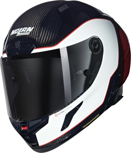 NOLAN Casco X-804 RS ASSO DI PICCHE 343 XXS, Carbono/Blanco/Rojo, Carbono/Blanco/Rojo