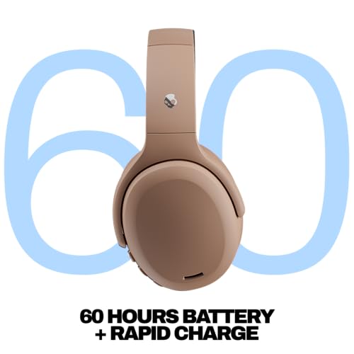 Skullcandy Crusher ANC 2 - Auriculares inalámbricos Bluetooth sobre la oreja con graves multisensoriales, cancelación activa de ruido, batería de hasta 60 horas, micrófono para iPhone Android - Primer