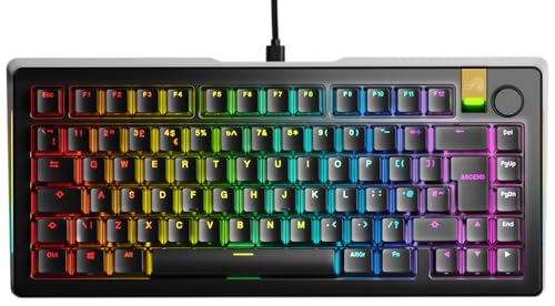 Glorious Gaming GMMK 3 Pro HE: Teclado de Respuesta rápida, Hall Effect, Carcasa de Aluminio, sondeo 8K, switches magnéticos y Hot Swap MX, Juntas modulares, TKL 75%, QWERTY inglés - Negro