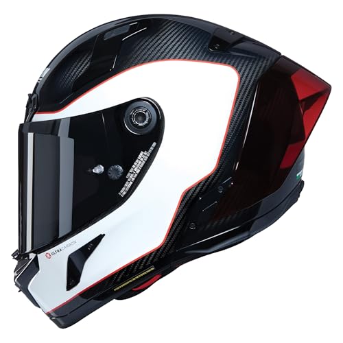 NOLAN Casco X-804 RS ASSO DI PICCHE 343 M, Carbono/Blanco/Rojo
