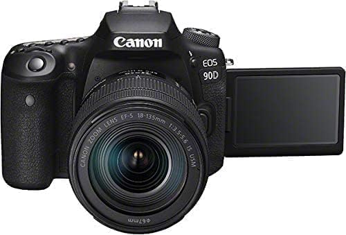 Canon EOS 90D - Cámara Réflex de 32.5 MP (Sensor APS-C, 45 Puntos AF, Disparos de 10fps, EOS Movie 4k+Full HD, Wi-fi, Bluetooth) Negro - Kit Cuerpo con Objetivo EF-S 18-135mm f/3.5-5.6 IS USM