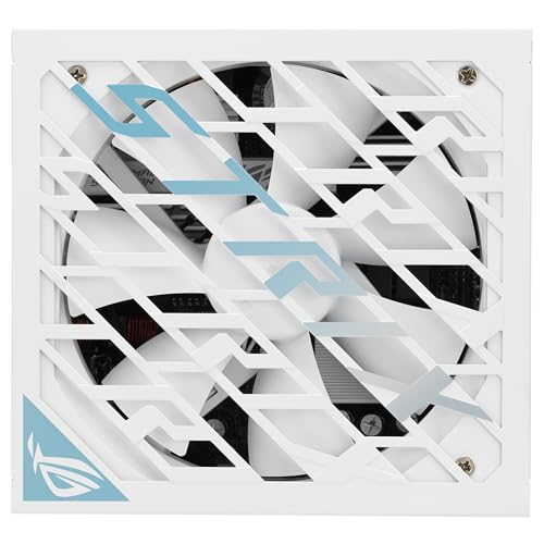 ASUS ROG Strix 1000W Platinum White Edition, Fuente de alimentación ATX Modular, 80 Plus Platinum, ATX 3.1, PCIE 5.1, Conector 12V-2x6, MOSFET GAN, estabilizador de Voltaje 'GPU-First'