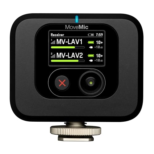 Shure MoveMic Two Kit- Pro Direct to Phone Micrófono inalámbrico Lavalier para iPhone y Android, Bluetooth Mini Mic, Carga de 24 horas, Configuración rápida, IPX4, Portable Clip Lavs (MV-TWO-KIT-Z6)