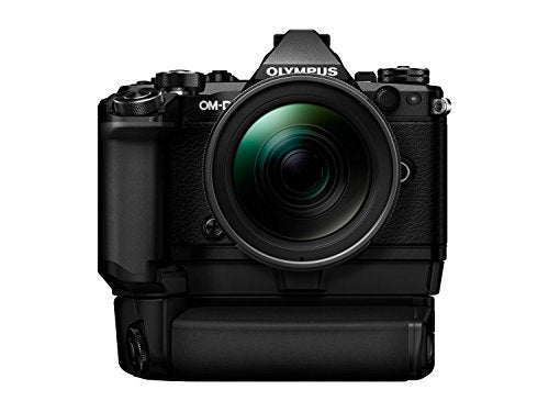 Olympus OM-D E-M5 Mark II Kit, Micro Four Thirds System Camera (16.1 MP, 5-Axis Image Stabilisation, Electronic Viewfinder) + M.Zuiko 12-40mm PRO Universal Zoom + Power Battery Holder & Battery, Black