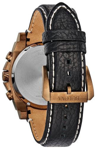 Bulova Reloj Analógico para Hombre de Cuarzo con Correa en Cuero 97B188