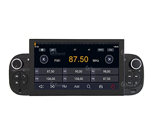 Jf Sound car audio system Autorradio de Ajuste Personalizado para Fiat Panda Android GPS Bluetooth WiFi Dab USB Pantalla táctil Full HD 7" procesador de 8 núcleos y comandos de Voz