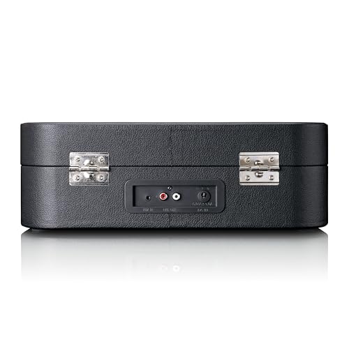 Tocadiscos Lenco Classic Phono TT-116 Bluetooth con 3 velocidades, 33, 45 y 78 RPM, Tocadiscos de Vinilo Vintage, Salida RCA, Altavoz estéreo, Negro