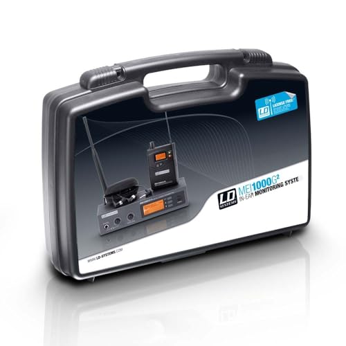 LD Systems MEI 1000 G2 B5 BUNDLE - Sistema de monitoraje intraauditivo inalámbrico con 2 petacas y 2 auriculares intraauditivos - 584-607 MHz