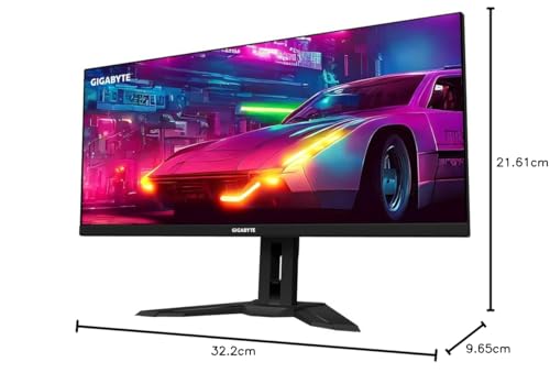 Gigabyte M34WQ 34" Monitor de Juego WQHD - 3440 x 1440, 144Hz, 1ms, 400 CD/m², FreeSync Premium, DisplayHDR400, HDMI 2.0, Displayport 1.4