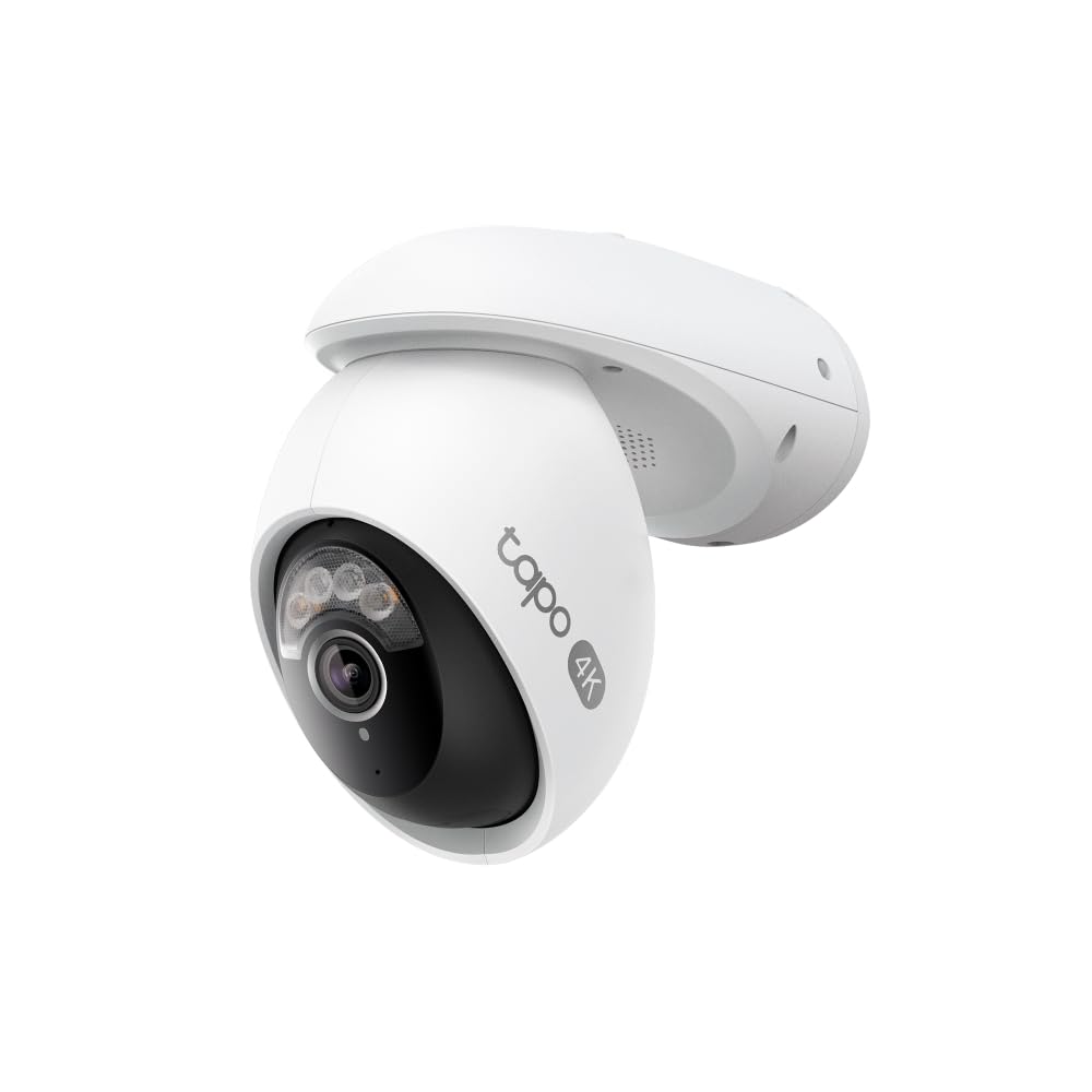 Tapo C560WS, Cámara de Seguridad Exterior Wi‑Fi 6 4K 8 MP, Pan/Tilt 360° AI, Visión Nocturna Color Starlight, Reconocimiento Facial, Zoom Digital 18×, Alarma Luz/Sonido, IP66, Audio Bidireccional