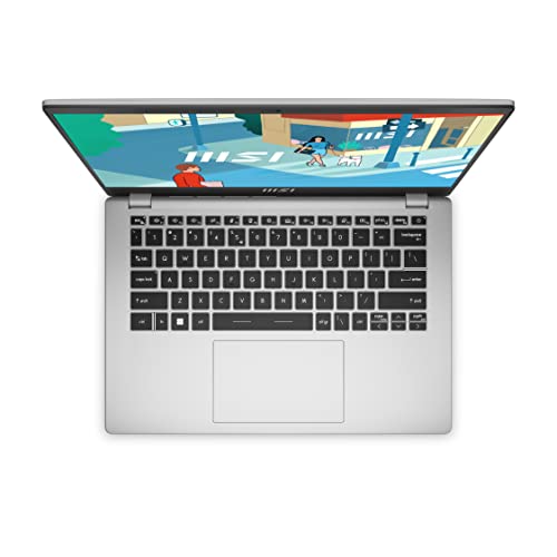 MSI Modern 14 C13M-447XES - Ordenador portátil Ultraligero 14" FHD (Raptor Lake i5-1335U, 16 RAM, 512GB SSD, Iris Xe Graphics, Sin Sistema operativo) Urban Silver - Teclado QWERTY español