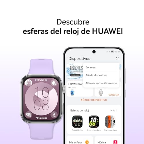 HUAWEI Watch FIT 4 Smartwatch, Brillo máximo de 2.000 nits, Pago por NFC, Barómetro, Dual –Band GPS, Carga Inalámbrica, Ultrafino, Monitor de Actividad Física