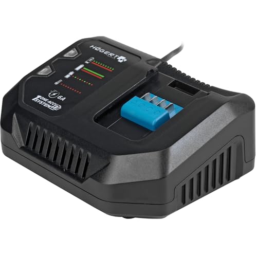 Högert Technik Juego de destornilladores de impacto sin escobillas, 18 V, 600 Nm, par de torsión, batería de 4,0 Ah, cargador de 4 A, maletín, motor sin escobillas, iluminación LED, para talleres +