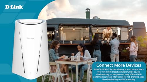 Router D-Link G530 5G NR, Descarga hasta 3.4 Gbps, Wi-Fi 6 AX3000, Puertos Gigabit WAN y LAN, WAN Failover, WPA3, VPN, VLAN, acepta SIM Todas operadoras.