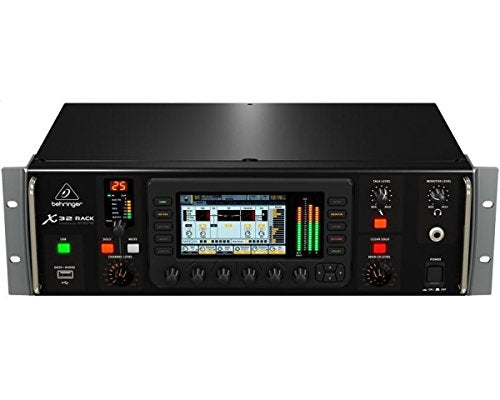 Behringer X32 RACK Mezclador digital en rack de 40 entradas y 25 buses con 16 preamplificadores Midas programables, interfaz de audio USB y control remoto para iPad/iPhone*
