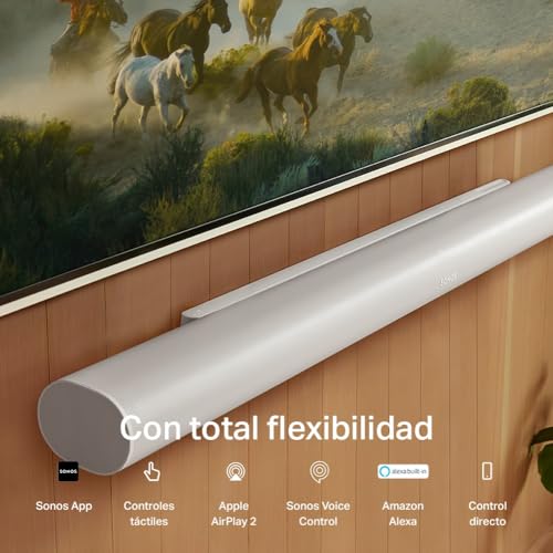 Sonos Barra de Sonido ARC Ultra con Dolby Atmos y Control por Voz - Sonido Envolvente 9.1.4 para la Tele y la música - Blanco