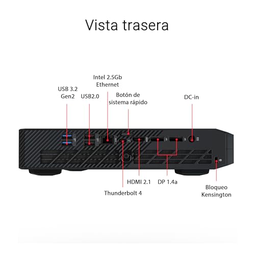 ASUS ROG NUC - Ordenador de sobremesa (Intel Core Ultra 9 185H, GeForce RTX4070, 32GB RAM DDR5, 1TB SSD, Windows 11 Home, no Incluye Cable de alimentación)