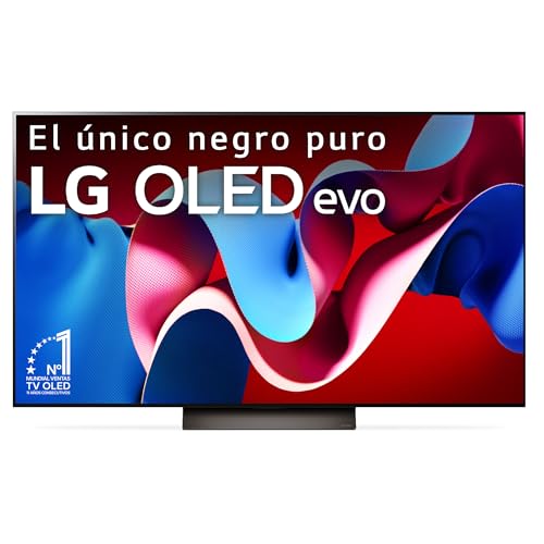 LG OLED55C44LA.AEU, 55", OLED 4K, Serie C4, 3840x2160, Smart TV, WebOS24, Procesador a9, Dolby Vision, Dolby Atmos, TV Gaming, 144 Hz, AMD FreeSync, Negro
