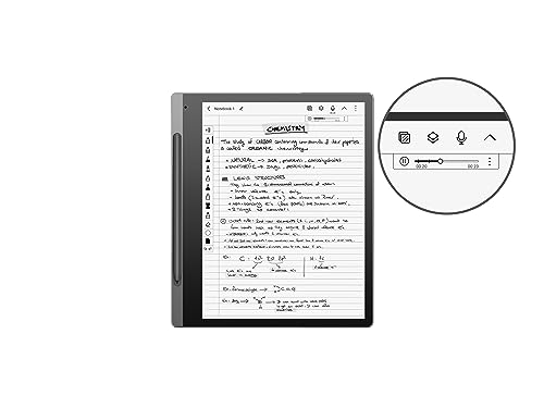 Lenovo Smart Paper - Tablet de 10.3" E Ink 227ppi (RK3566, 4 GB de RAM, 64 GB eMMC, 2 Altavoces, WiFi + Bluetooth 5.2, Android AOSP 11.0) Funda Smart Paper Pen - Gris