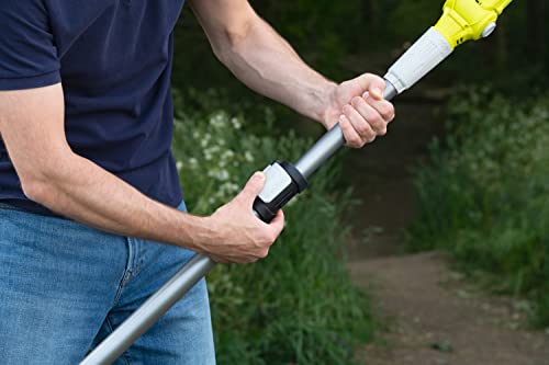 RYOBI - Podadora Telescópica 18V ONE + - Cuchillas Bypass - Capacidad de Corte 32 mm - Cabezal Articulado - Longitud 190 a 270 cm - Se Entrega con Arnés de Hombro (sin Batería ni Cargador) - RY18PLA-0