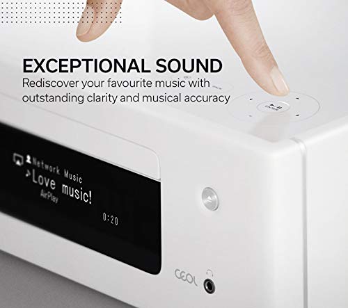 DENON Microcadena con conexión en Red, Color Negro