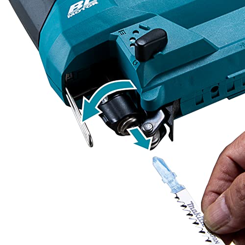 Makita DJV184RTJ -Sierra de calar, sin escobillas de iones de litio LXT de 18 V, incluye 2 baterías de 5,0 Ah y cargador suministrado en una caja Makpac