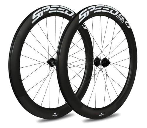 veltec Juego de Ruedas Speed 6.0 18 mm SR Disc Shimano 12 x 100/12 x 142, Adultos Unisex, Negro/Blanco, 622-18