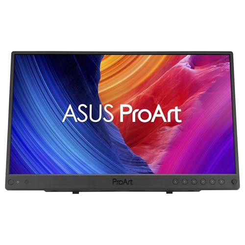 ASUS ProArt Display PA16USV - Monitor Profesional de 15,6", 4K UHD (3840 x 2160), IPS, HDR-10, 100% sRGB, Rec.709, ΔE<2, Calman, 12G-SDI, HDMI, USB-C, Caja Reutilizable, sostenibilidad ecológica