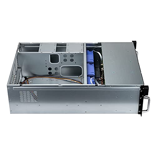 UNYKAch Caja Rack 19" 4U Hot Swap (Sustitución de Bahías en Caliente) HSW6424 ATX, 24 Bahías, para Discos de 3,5″ o 2.5”, 3 Ventiladores de 120 mm y 2 USB 2.0