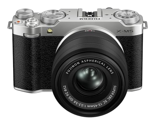 Fujifilm X-M5 Kit de Lentes de cámara Digital sin Espejo XC15-45mm F3.5-5.6 OIS PZ - Plata