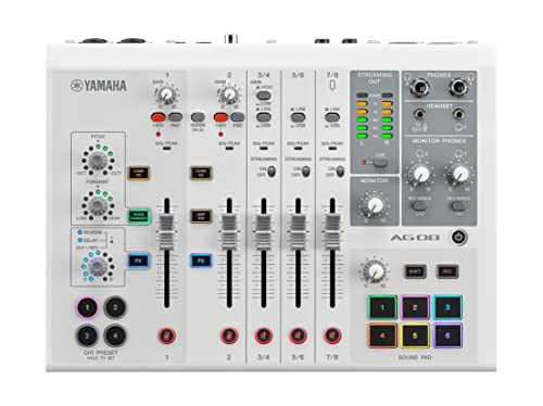 YAMAHA AG08 Black Mezclador de Transmisión en Vivo