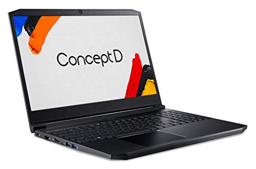Acer ConceptD 5 Pro Ordenador Portátil (15.6" UHD Acer ComfyView 4K LED LCD, Intel® Core™ i7-9750H, 16GB, 1024GB SSD, NVIDIA® Quadro™ T1000, Negro, Windows 10 Pro) Qwerty Español