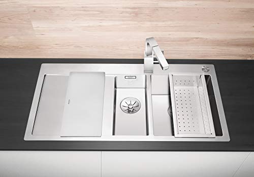 Blanco 521646 Fregadero de cocina de acero inoxidable, 60 cm Unterschrank Becken links