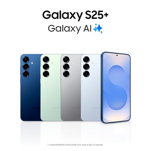 Samsung Galaxy S25+ 512GB Teléfono Móvil con IA, Galaxy AI, 12GB RAM, Cámara 50MP, Dual SIM, IP68, Garantía del Fabricante 3 Años + 1 Año Extra, Color Azul (Versión Española)