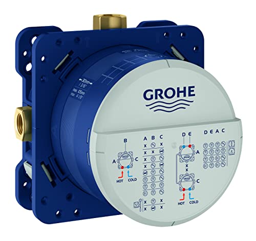 GROHE QuickFix Precision Trend - Set de ducha para instalación final, tecnología de control ecológico, ducha mural de 210 mm, cromado, ref. 34733002