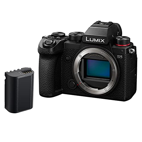 Panasonic LUMIX S DC-S5AM Cámara Evil de 24.2 MP, Sensor CMOS de Fotograma Completo, Video 4K 60p/50p 10-bit, Función AF Rápida y Precisa, Tecnología de Detección en Tiempo Real, Negro