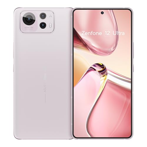 ASUS Zenfone 12 Ultra, Oficial UE, Blanco Cerezo, 16GB de RAM, 512GB de Memoria, Snapdragon 8 Gen Elite, 6.78" AMOLED 144Hz, 50MP cámara con Gimbal
