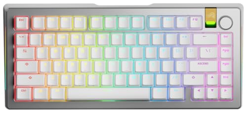 Glorious Gaming GMMK 3 Pro HE: Teclado Gaming inalámbrico, Hall Effect, Carcasa de Aluminio, tasa 8K, switches Hot Swap MX/HE, acción Ajustable, TKL 75% QWERTY Estadounidense (Plata)
