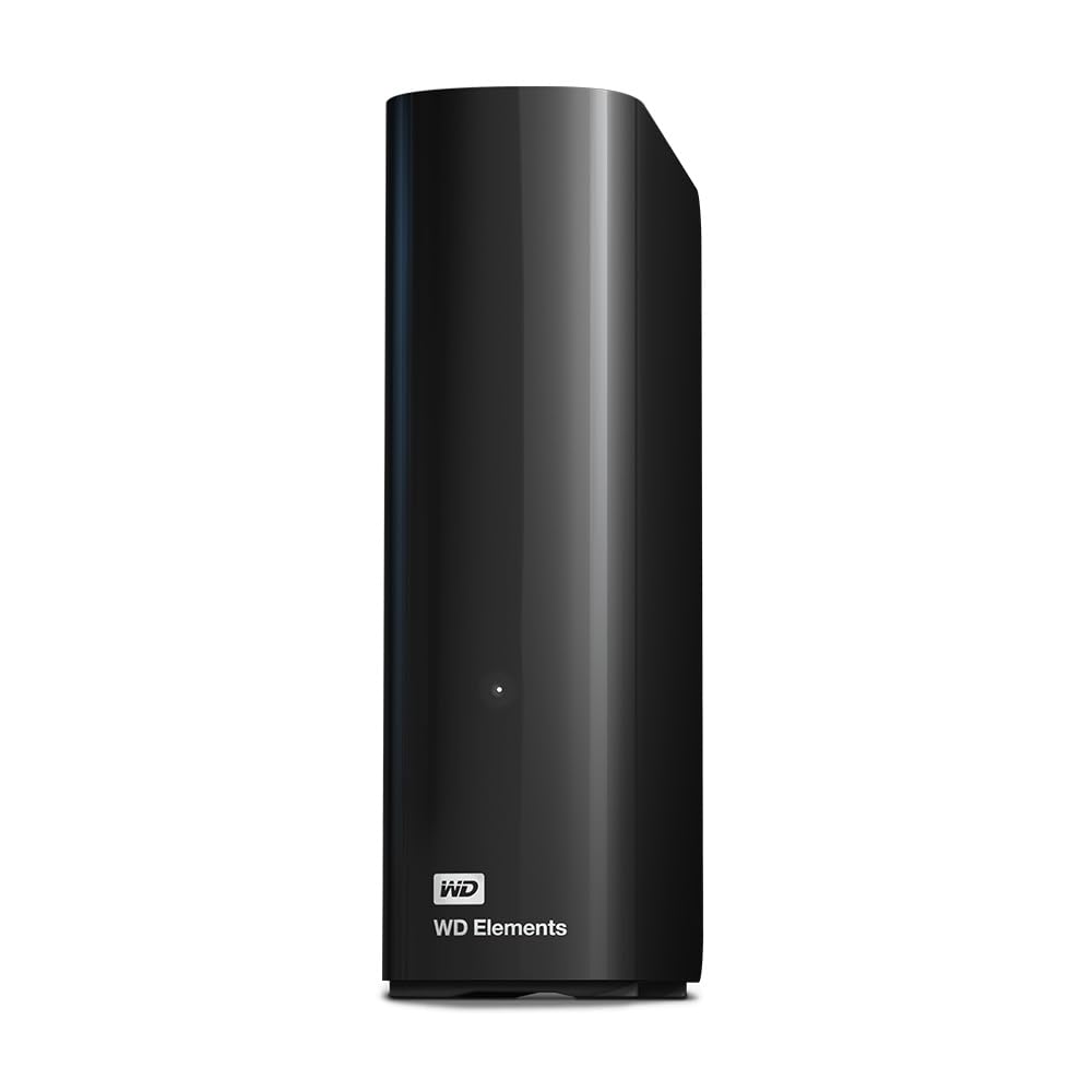 WD 26TB Elements Disco Duro Externo de Escritorio, USB 3.1 Gen 1, Plug-and-Play solución para un fácil Almacenamiento Adicional de Tus Fotos, música, vídeos y Archivos Importantes, Negro