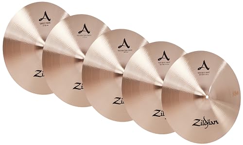 Zildjian A391 A Series Cymbal Box Set - 14" New Beat Hi-Hats, 16"/18" Medium Thin Crash, 21" Sweet Ride, 4 Paquetes