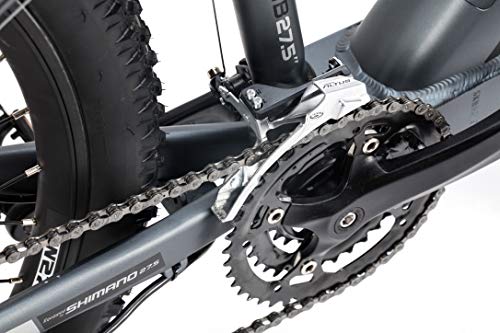 Moma Bikes Bicicleta Electrica, EMTB-27.5", Suspension Delantera, Shimano 24v, Frenos de Disco Hidraulicos, Bateria Integrada y extraíble Litio 48V 13Ah (Varias Tallas)