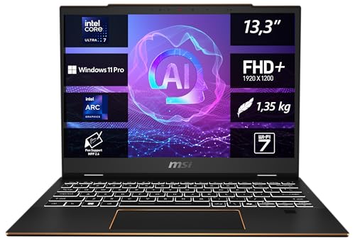 MSI Summit 13 AI EVO A2VMTG-007-13,3" FHD Touch Display, Intel Core Ultra 7 258V, 32GB DDR5 RAM, 1TB SSD, Windows