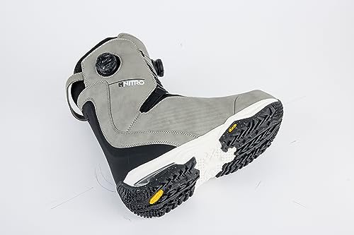 Nitro Chase Dual Boa, All Mountain Freeride Freestyle Premium Boot Snowboot Barco de Snowboard, Hombres, Gris, MP 33.0 // EU 49 1/3 // US 15