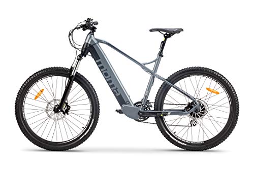 Moma Bikes Bicicleta Electrica, EMTB-27.5", Suspension Delantera, Shimano 24v, Frenos de Disco Hidraulicos, Bateria Integrada y extraíble Litio 48V 13Ah (Varias Tallas)