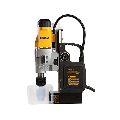 DeWalt DWE1622K-QS Columna electromagnética con taladro morse 1200W 50 mm, Negro y amarillo