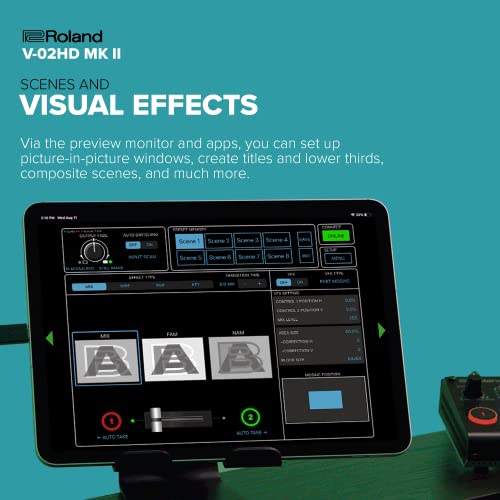 Roland V-02HD MK II Mezclador de vídeo para streaming, Black