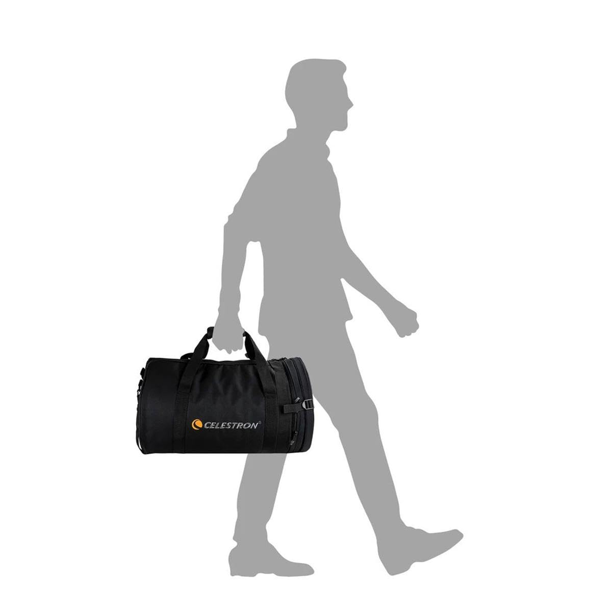 Celestron 94026 Bolsa para telescopio de 8” para tubos ópticos Schmidt Cassegrain y EdgeHD – Estuche resistente al agua duradero con compartimentos protectores, bolsillo para accesorios, correa, negro