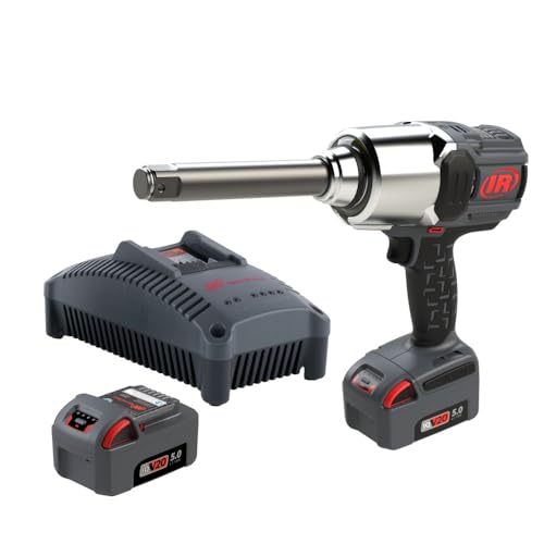 Ingersoll-Rand W8591-K2-EU Llave de Impacto Inalámbrica de 1" y 20V, Kit con 2 Baterías, 2710 Nm, Enclavija de 6" y Anillo de Fricción con Orificio Pasante