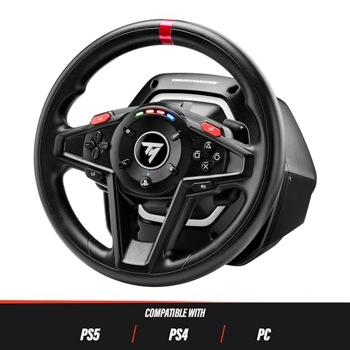 Thrustmaster T128, Volante de Carreras Force Feedback con Pedales Magnéticos, PlayStation 5, PlayStation 4, PC