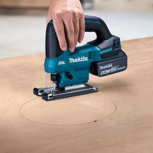 Makita DJV184RTJ -Sierra de calar, sin escobillas de iones de litio LXT de 18 V, incluye 2 baterías de 5,0 Ah y cargador suministrado en una caja Makpac